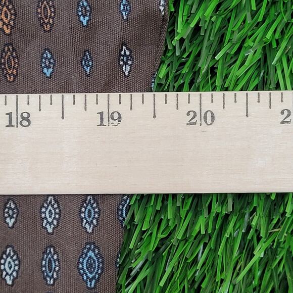 Vintage Van-Heusen Disco MOD Button Shirt Medium 19x28 Brown - Picture 10 of 11